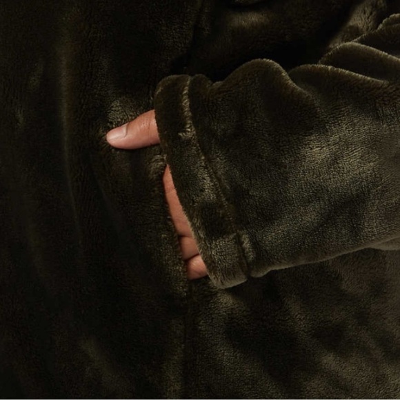 32 Degrees Heat Plush Jacket Forest Wood Green Size S - Picture 5 of 11